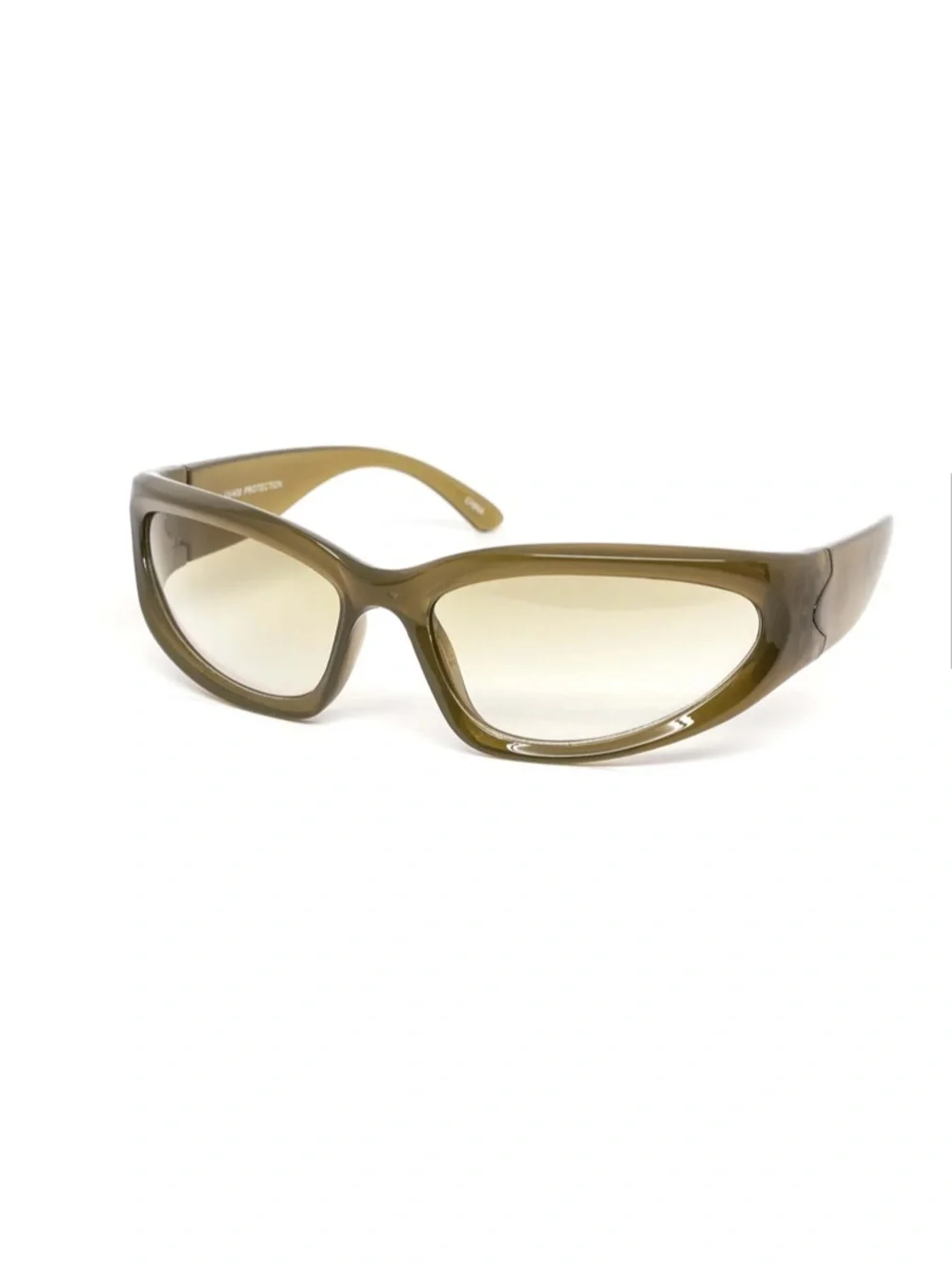Oval Fashion Sunglasses - Olive Tint